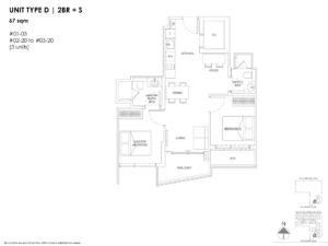 MORI-2-Bedroom+Study-Type-D